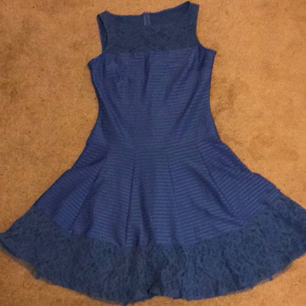 Dress blue with lace